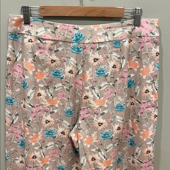 Chadwick’s Floral Straight Leg Linen Rayon Pants - Picture 5 of 8